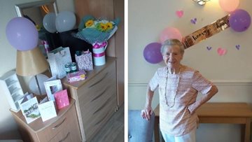 Dukinfield care home Resident celebrates 84th birthday
